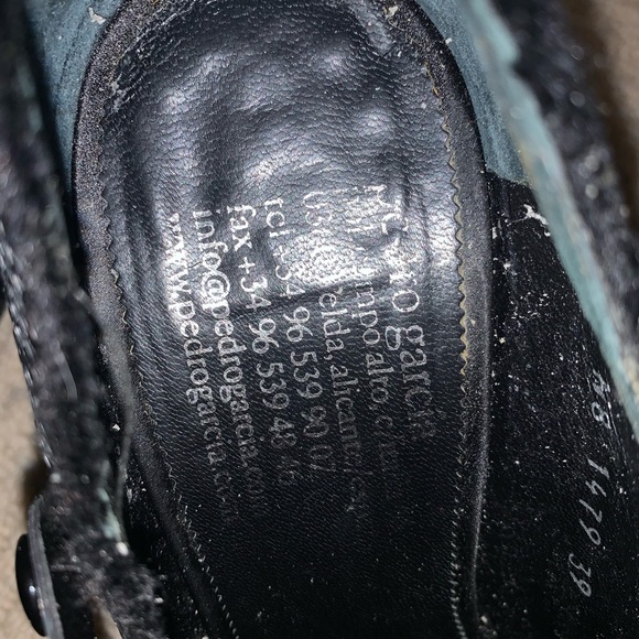 Pedro Garcia Melany black sequin peep toe pump - Picture 7 of 11